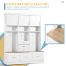 Entryway Hall Tree With Bench And Storage, 5 In 1 Coat Rack by Unique Piece Furniture