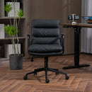 Office Chair, Mid Back Home Office Desk Task Chair With Wheels And Arms Ergonomic Computer Rolling Swivel Chair With Padded Armrest by HouseOfZazla