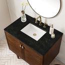 James Martin Amberly 36" Dual Mount Single Bathroom Vanity, Mid-Century Walnut