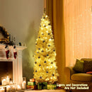 6 Feet Tinsel Tree Unlit Slim Pencil Christmas Tree by LJGDeals