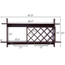 Wall Mount Wine Rack with Glass Holder & Storage Shelf-Walnut by LJGDeals