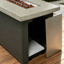 Outdoor 60-Inch Rectangular Dark Grey Concrete Fire Pit Table
