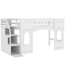 Loft Bed With Storage Staircase And Windows by HouseOfZazla