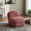 Pumpkin Shaped Swivel Accent Chair, 360 Degree Rotation for Living Room