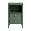 Winston 2-Drawer Storage Nightstand in Vintage Green