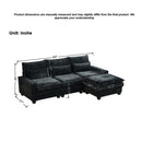 Modern Comfy L Shaped Sectional Sofa With Movable Ottoman by Unique Piece Furniture