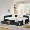 Upholstered Tufted Daybed Frame With Storage Drawers by HouseOfZazla