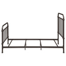 Twin Panel Bed With Ornate Design - Bronze