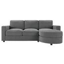 Modern L-Shaped Sectional Sofa With Curved Chaise, USB Ports, And Side Storage Pockets by Unique Piece Furniture