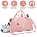 Gym Duffle Bag with Shoe Compartment & Wet Pocket 37L