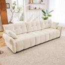 Modern Sofa & Pillows, Textured Cover, High Rebound Cushions by HouseOfZazla
