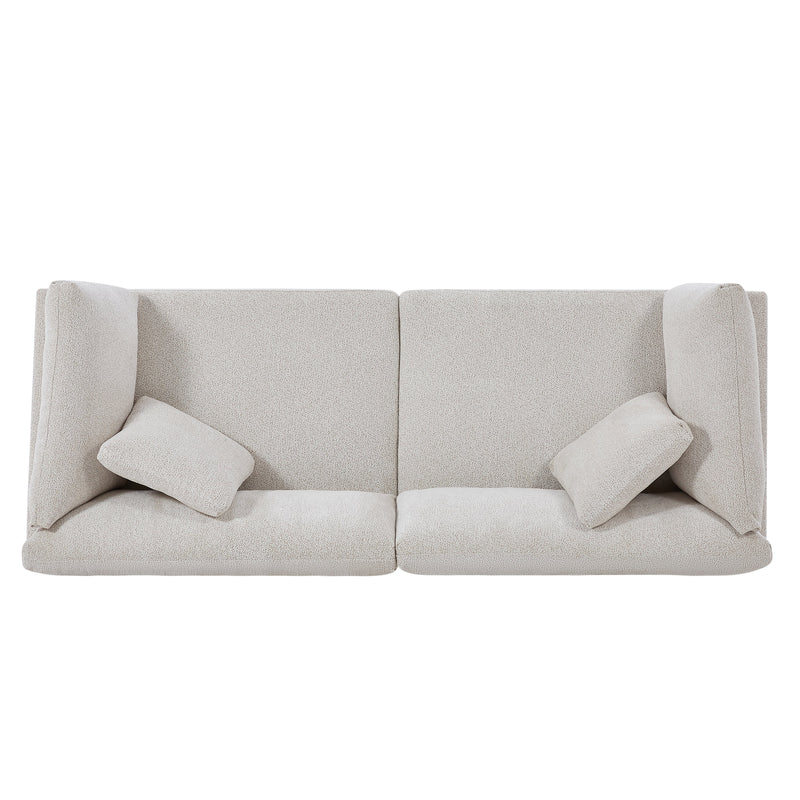 83.5" Modern Flared Arms Sofa (Beige), photo 7 of 10