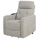 Dayes Upholstered Power Lift Recliner Chair Taupe