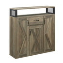 Abiram Server in Rustic Oak Finish
