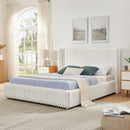 Functional Vertical Striped Bed With Gas Lift Storage by HouseOfZazla
