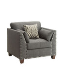 Laurissa - Chair With 3 Pillows - Light Charcoal by HouseOfZazla