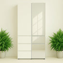 Elise - Modular Closet System With Mirror And Customizable Storage - White
