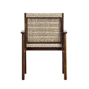 Outdoor Dining Chair Set with Acacia Wood & Wicker Rattan by HouseOfZazla