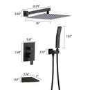 Modern 10" Wall Mounted Rainfall Shower Head System by HouseOfZazla