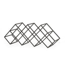 Modern Industrial Tabletop Wine Rack With 7 Bottle Holders - Black