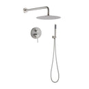 Elegant 10" Round Rain Shower Head And Handheld Set With Adjustable Tilt And Dual Modes by HouseOfZazla