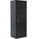 Large Package Delivery Parcel Mail Drop Box With Lockable Storage Compartment Heavy Duty Weatherproof For Express Mail Delivery For Home & Business Use - Black by HouseOfZazla