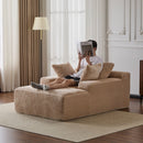 Oversized Chaise Lounge Chair Cozy Cloud Couch With 3 Throw Pillows And Wide Armrest by HouseOfZazla