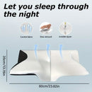 Ergonomic Memory Foam Neck Pillow – Slow Rebound, Back & Side Sleeper