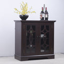 Modern Sideboard With Tempered Glass Doors - Ox Blood Red by HouseOfZazla