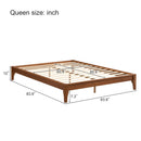 Solid Dry Bamboo Platform Bed Frame, With Slat Support by Unique Piece Furniture