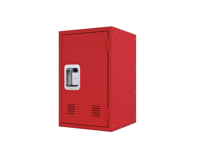 24" H Locker Storage Cabinet, Metal Locker Storage Cabinet with 1 Doors, Small Metal Locker,Lockable Storage Cabinet,for Employees,Office,Kids Locker - Assembly Required (Elegant Red)