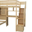 Loft Bed With Built In Desk And Staircase by HouseOfZazla