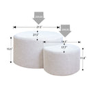 Upholstered Nesting Coffee Tables, Side Table, Footrest, Ottoman & Seat For Living Room Bedroom Entryway Office (Set of 2) - Beige by Unique Piece Furniture