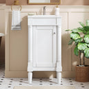 French Style Bathroom Cabinet With Sink, Adjustable Shelf