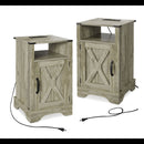 Farmhouse Nightstand, Charging Station & Storage by HouseOfZazla