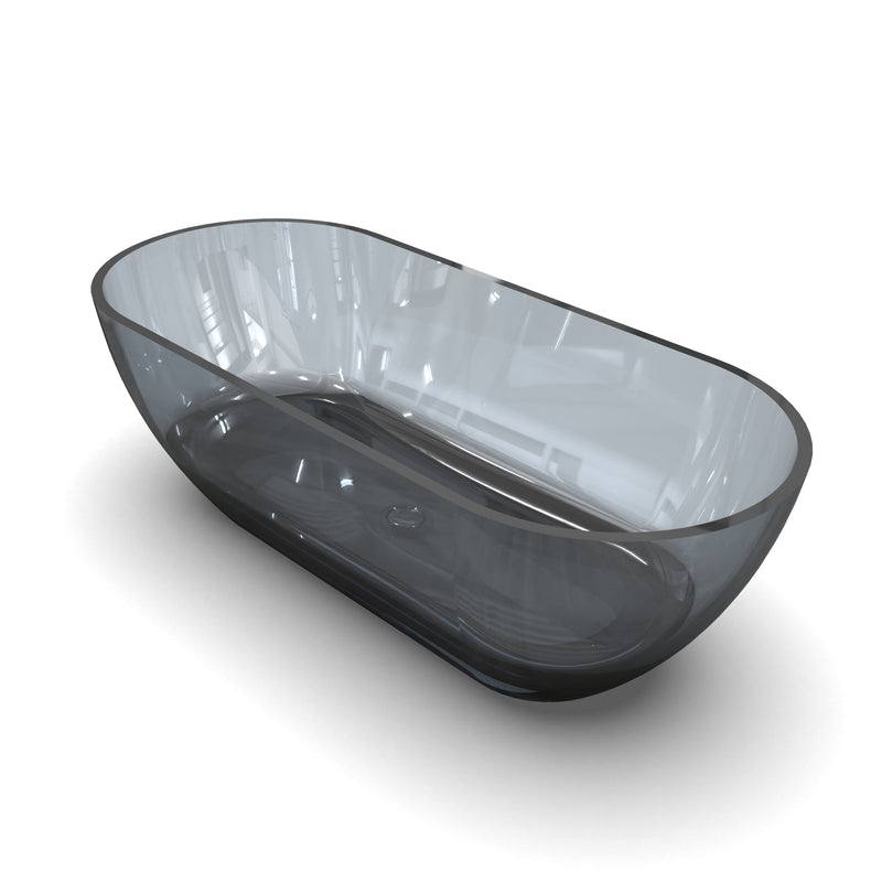 68.9 Inch Translucent Freestanding Bathtub, photo 5 of 8