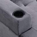 Modern Sectional Sofa Set With L Shape Chaise Lounge And Storage by HouseOfZazla