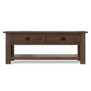 Monroe - Rectangular Coffee Table With Drawers - Brown by HouseOfZazla