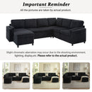 Convertible U-Shaped Sectional Sofa Bed With USB Ports And Storage by HouseOfZazla