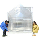 Polycarbonate house, Heavy Duty Outdoor Aluminum Walk-In House Kit With Rain Gutter, Vent And Door For Backyard Garden by HouseOfZazla