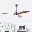 52" Solid Wood Blades Ceiling Fan with Lights and Remote Control by HouseOfZazla