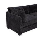 83.50" Modern Flared Arms Sofa (Black) by HouseOfZazla