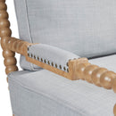 Arm Chair With Open Back Spindle Design, Padded Armrests by Unique Piece Furniture