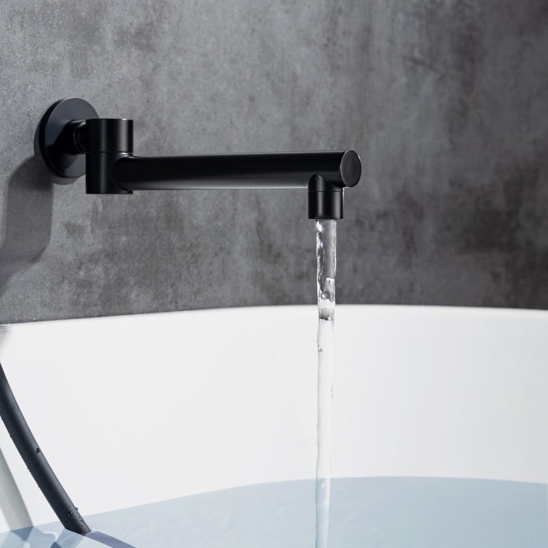 3 Hole Wall Mount Widespread Bathroom Waterfall Bathtub Faucet Mixer Taps with Hand Shower