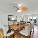 23" Bedroom Ceiling Fan With 3 Color Dimmable 3 ABS Blades Remote Control Dc Motor With 18W Led Light by HouseOfZazla