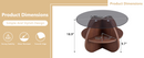 Creative Cross-Structure Round Coffee Table with Glass Top by HouseOfZazla