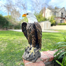 13" H x 24.4" L Large Standing Bald Eagle Garden Statue by HouseOfZazla