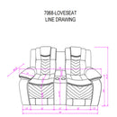 Raize - 10 Power Console Reclining Loveseat With LED - Gray by HouseOfZazla