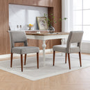 Accent Chairs Set of 2, Velvet Chairs with Solid Woood, Upholstered Dining Chairs for Living Room, Kitchen, Bedroom, Beauty Room,Dining room- Grey