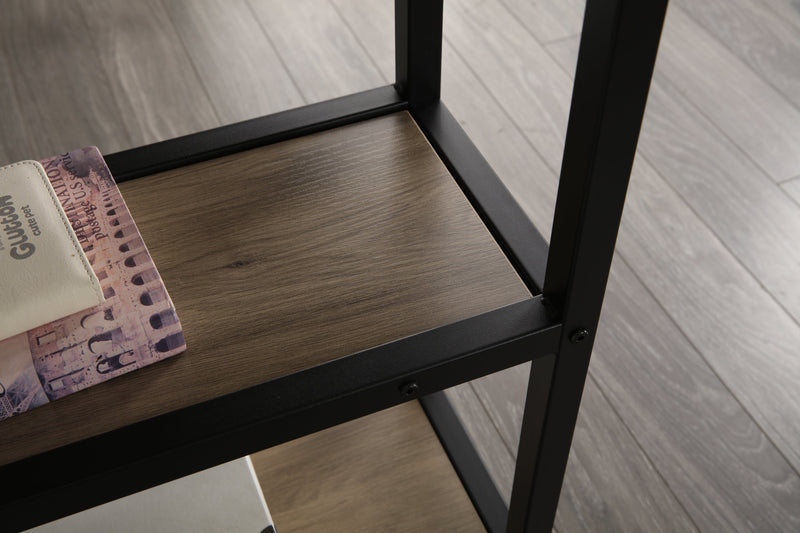 55-inch oversized light gray wood grain, best-selling home office computer desk, study writing desk with two-layer bookshelf